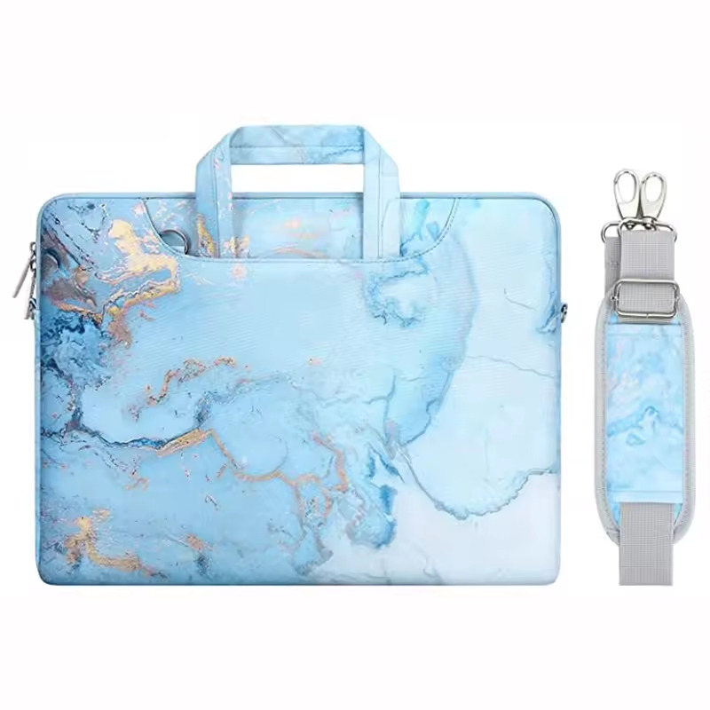 Aquarell Marmor Hülle Notebook Aktentasche Laptoptasche