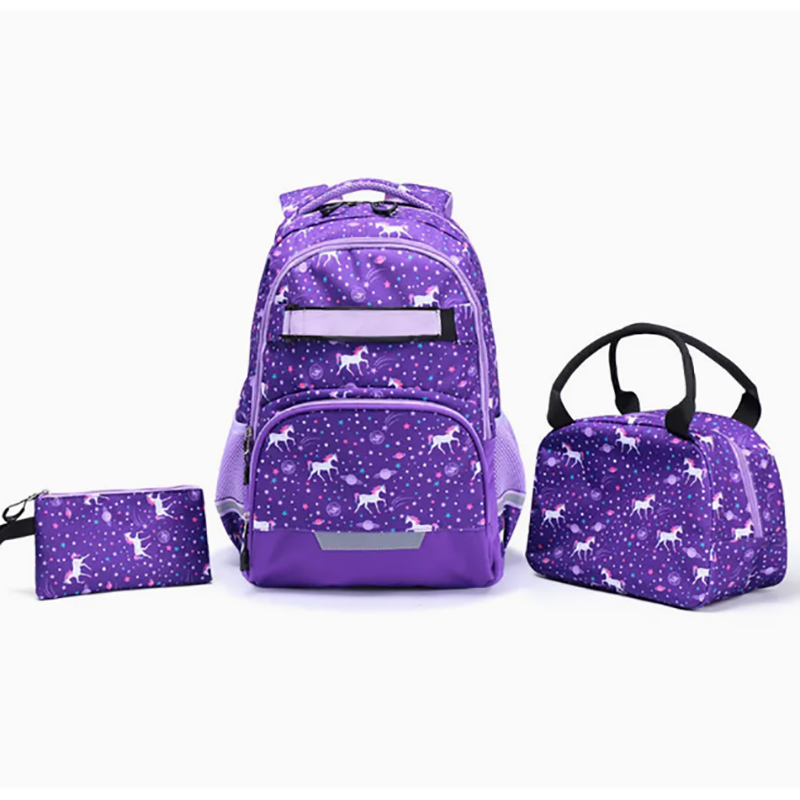 Lovely Kids School Bag Set with Lunch Pouch